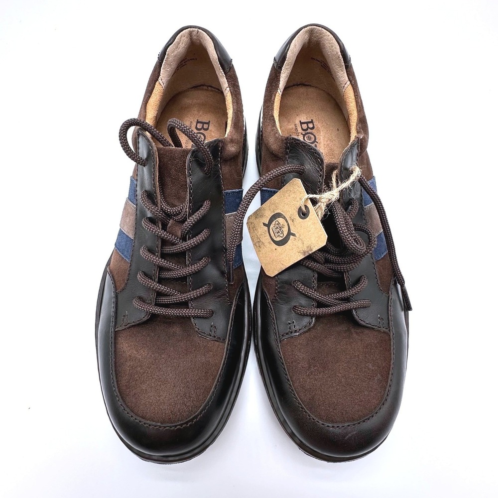Born Mens H48723 CBFH17 Leather Suede Sneakers Brown Blue 10.5M
